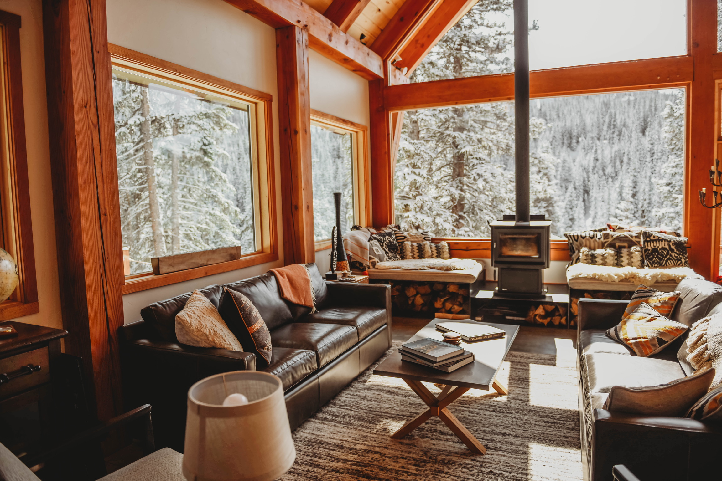 Custom timber frame home in the San Juan Mountains Colorado