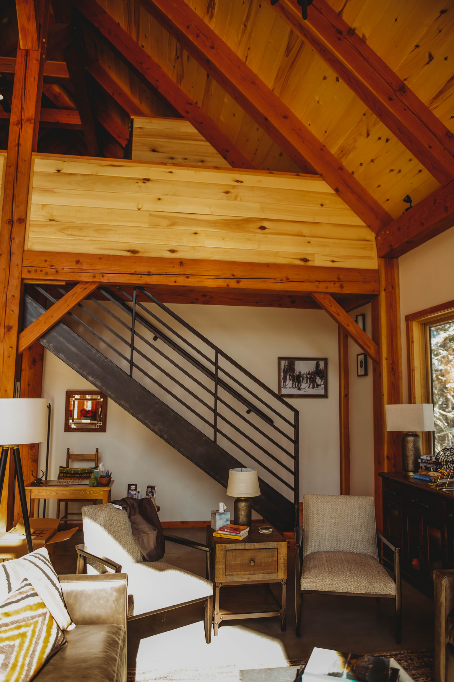 Red Mountain Alpine Lodge construction progress, Ouray County Colorado