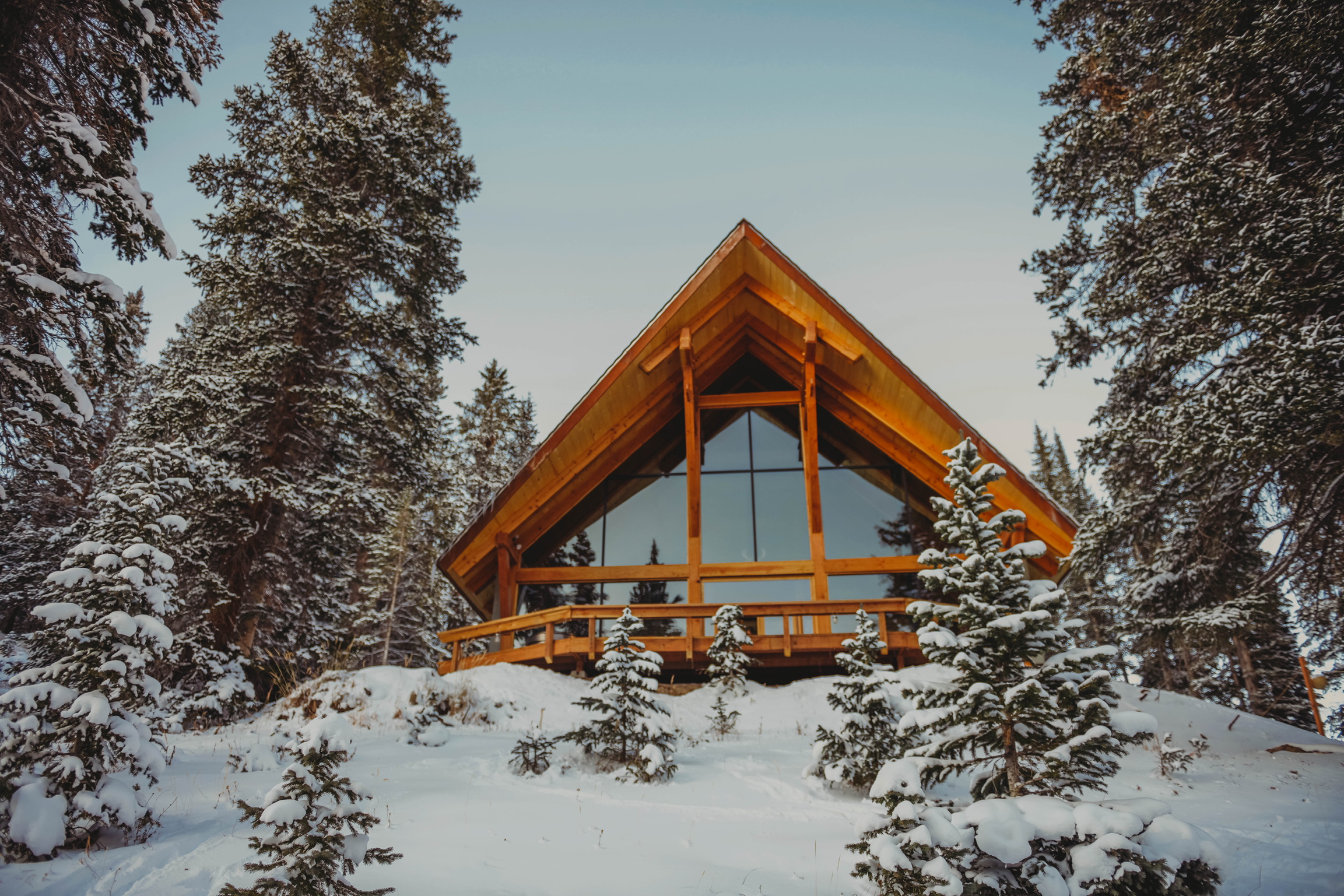 Remote mountain site construction in Colorado high country